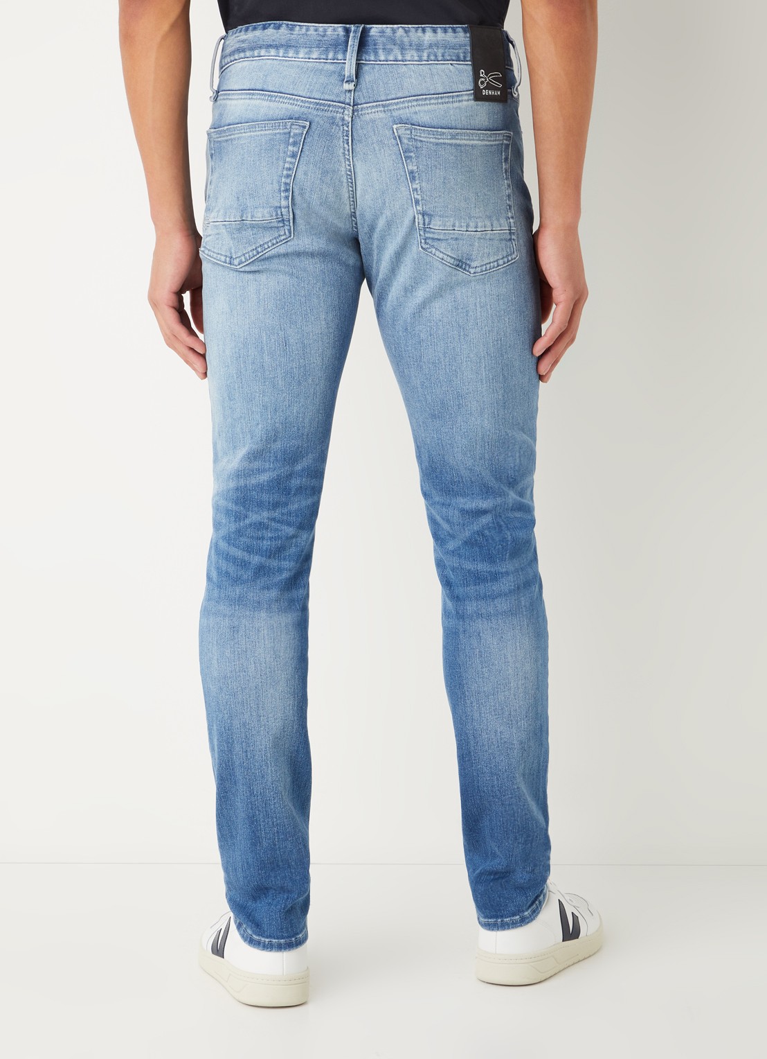 Denham Bolt skinny jeans met medium wassing - achterkant indigo
