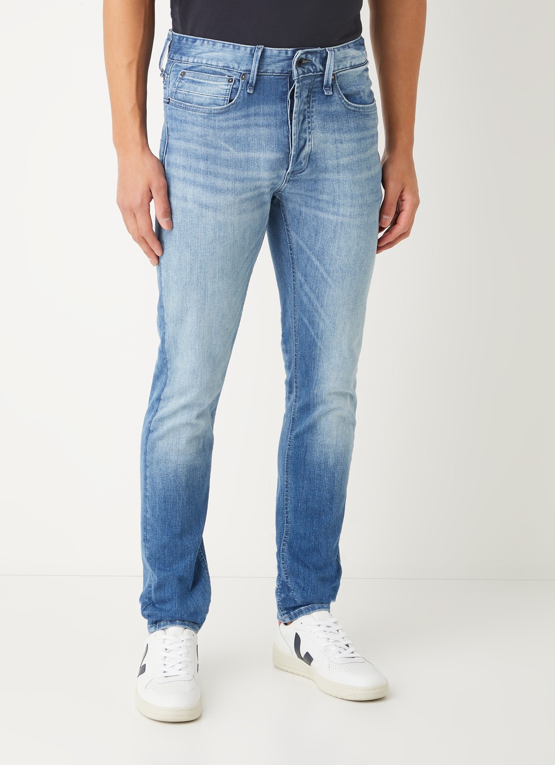 Denham Bolt skinny jeans met medium wassing - detail 2 indigo