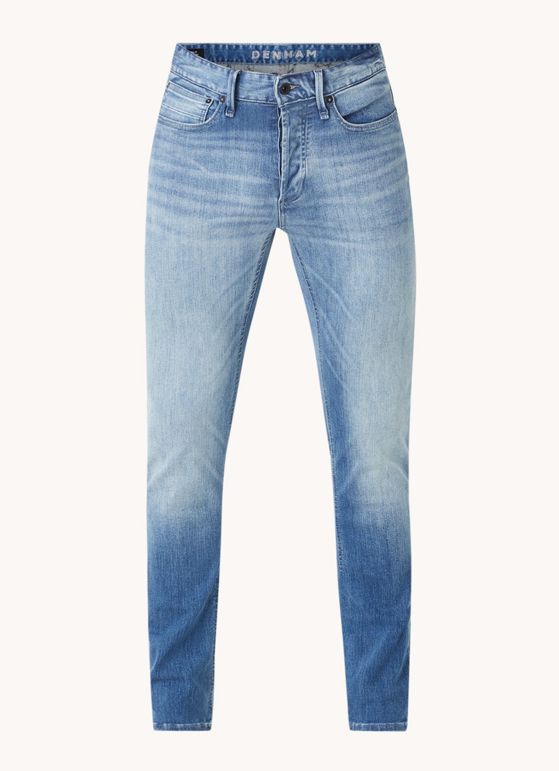 Denham Bolt skinny jeans met medium wassing - voorkant 4 indigo