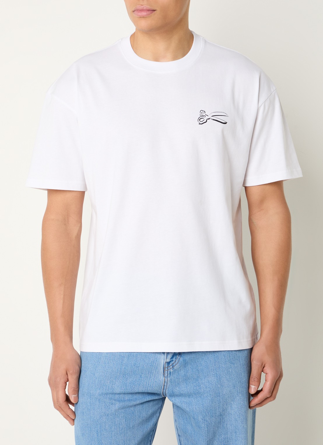 Denham Cooper T-shirt met logo- en backprint - achterkant 3 wit