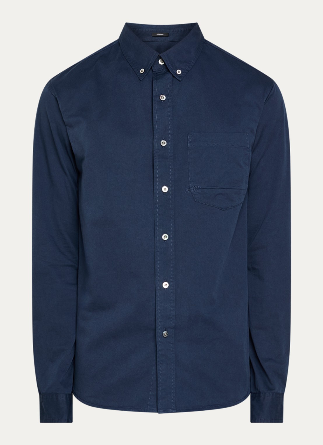 Denham Guilty regular fit overhemd met borstzak - voorkant 2 donkerblauw