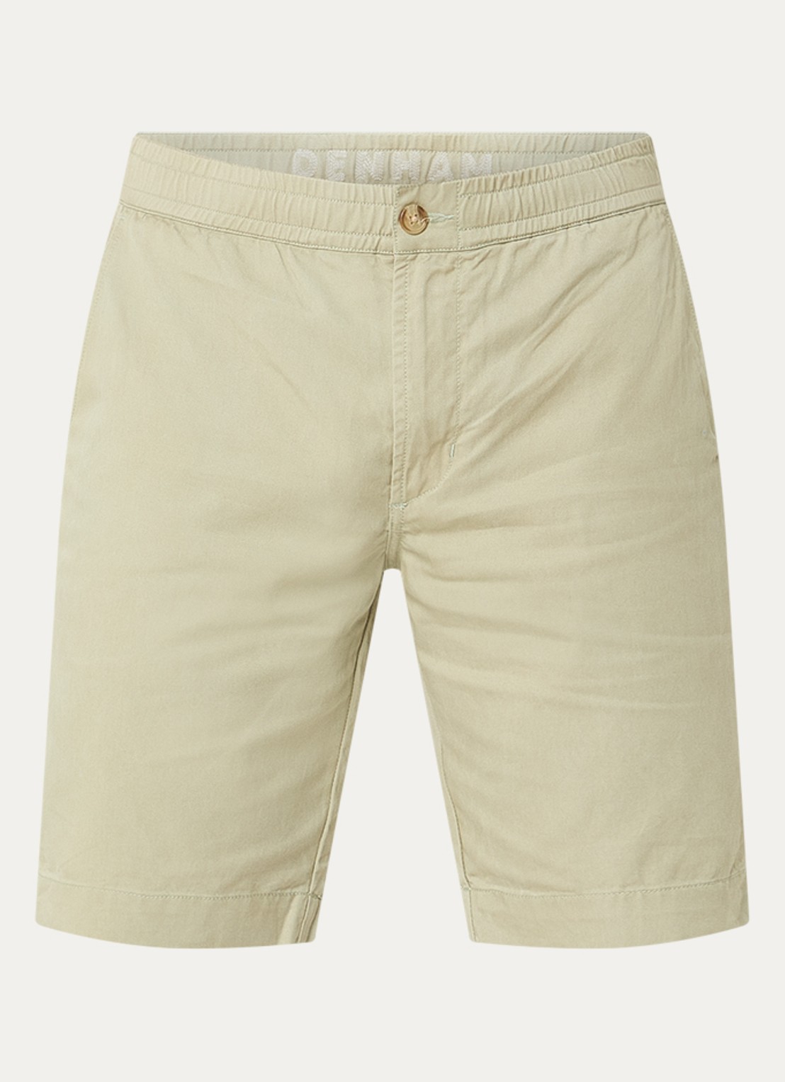 Denham Luca straight fit chino met steekzakken - voorkant groen