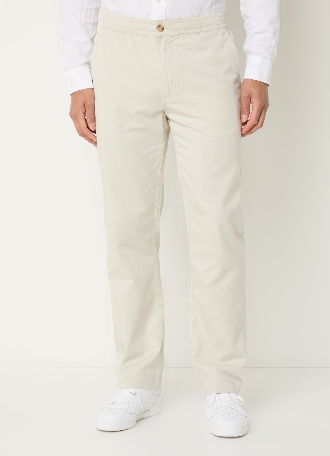 Denham Luca straight fit chino met steekzakken - detail 2 beige