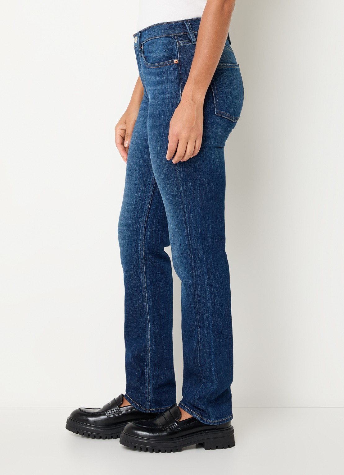 Denham Mizuki high waist slim fit jeans met donkere wassing - detail 5 indigo