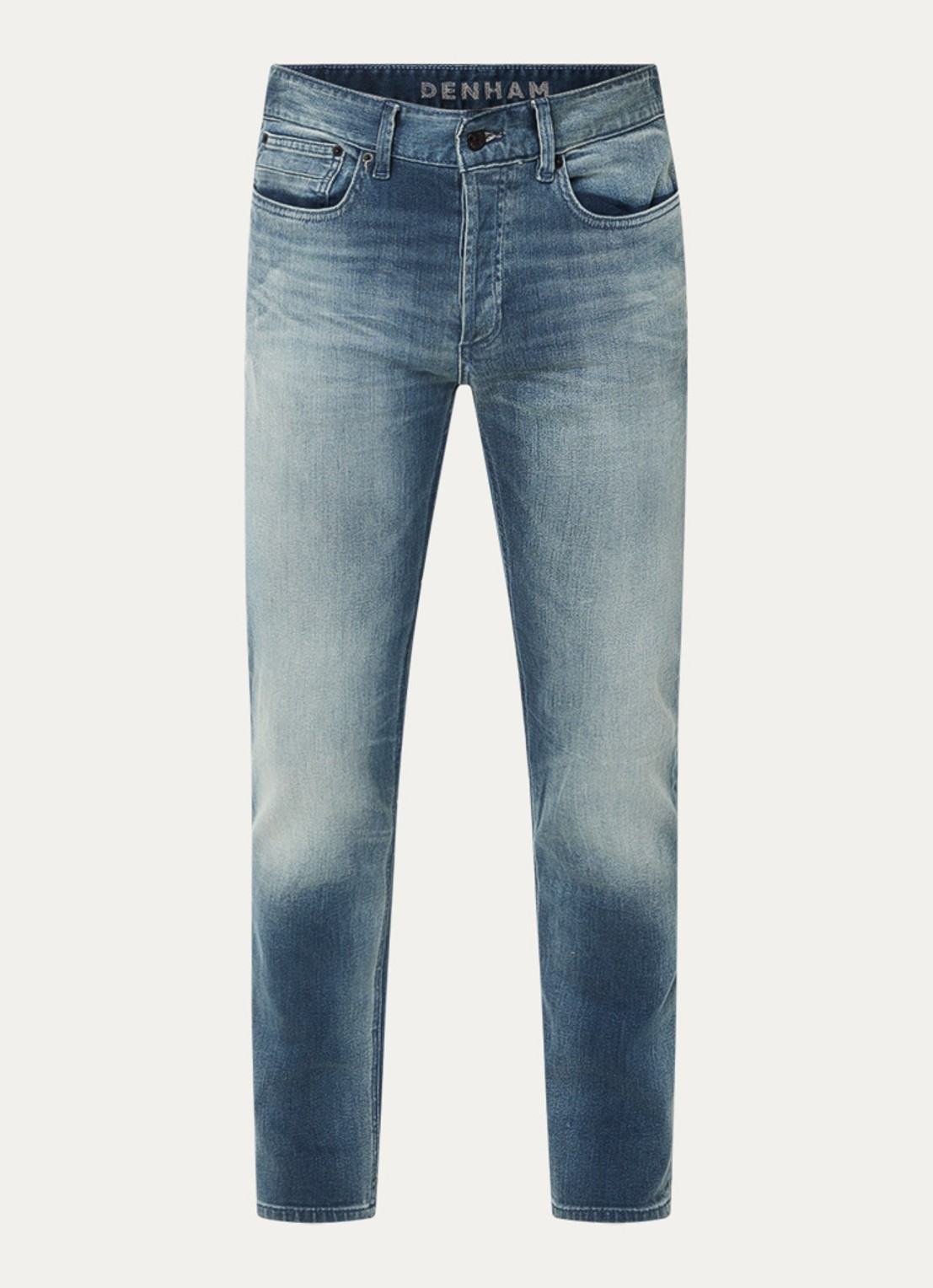 Denham Razor slim fit jeans met donkere wassing - voorkant indigo
