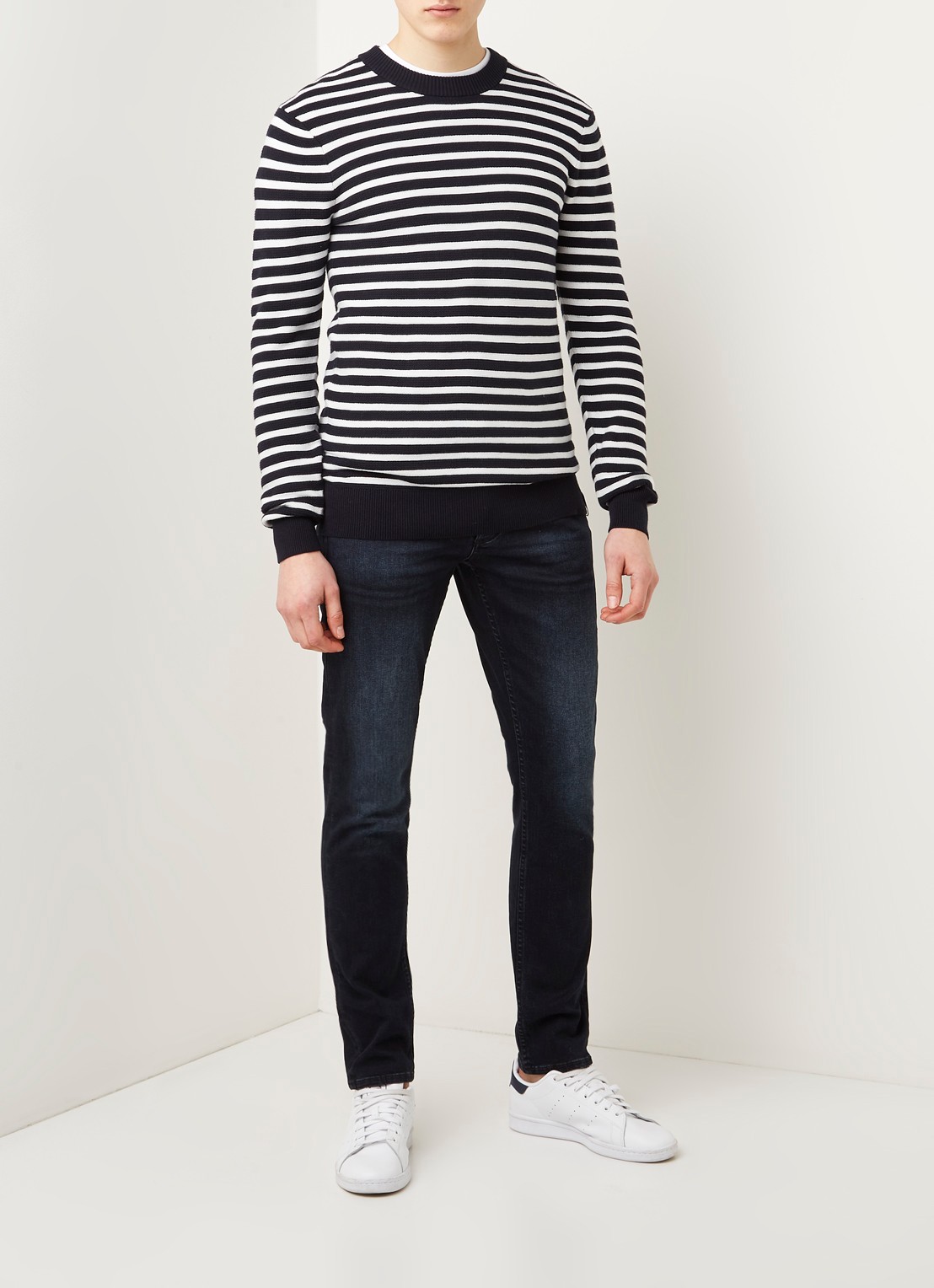 Denham Razor slim fit jeans met stretch - voorkant 5 jeans