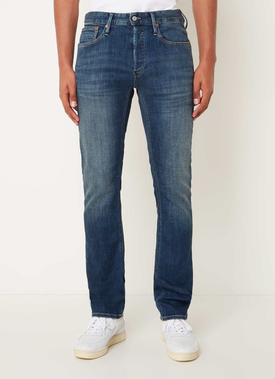Denham Razor slim fit jeans met stretch - detail 4 indigo