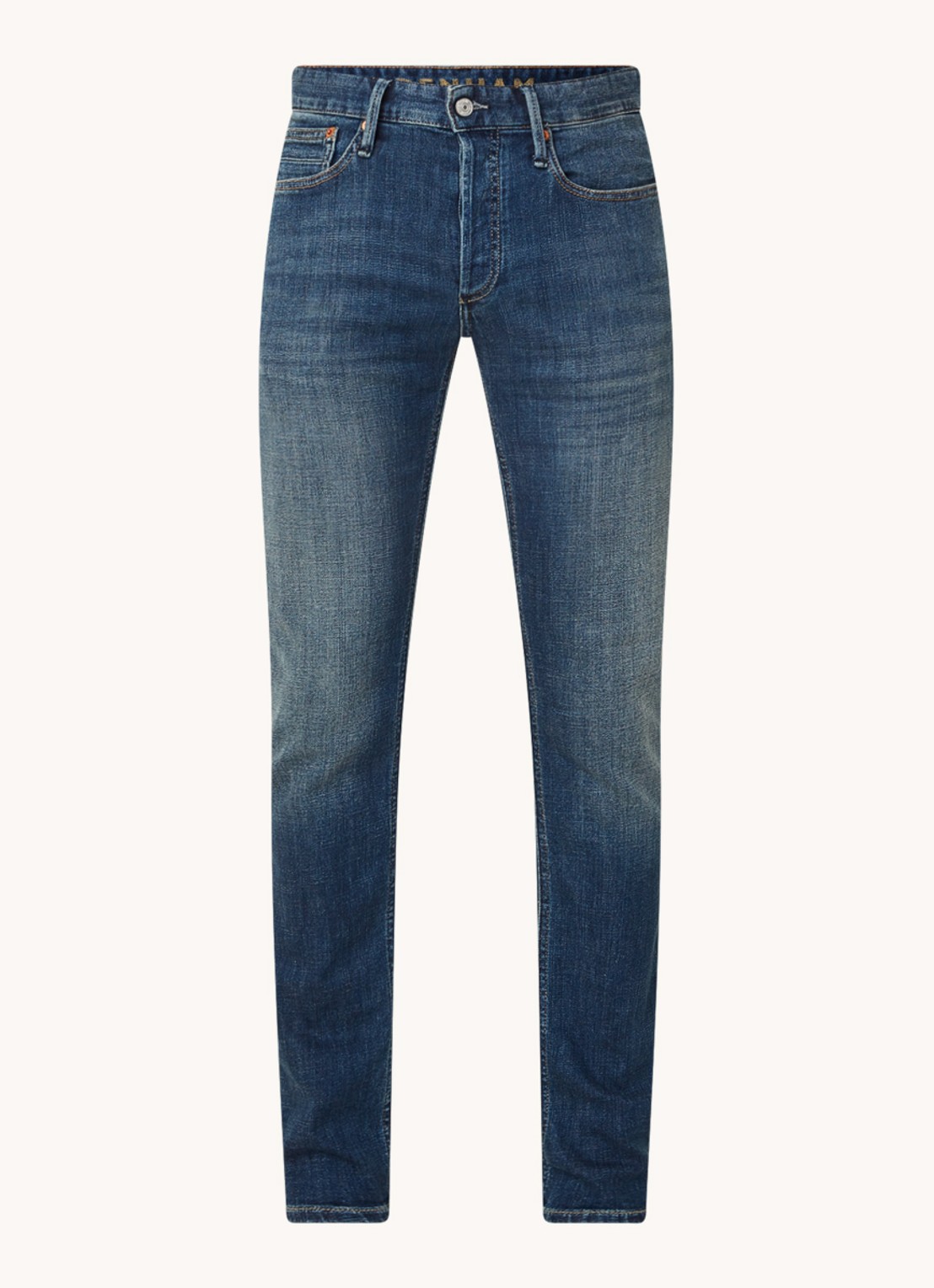 Denham Razor slim fit jeans met stretch - voorkant indigo