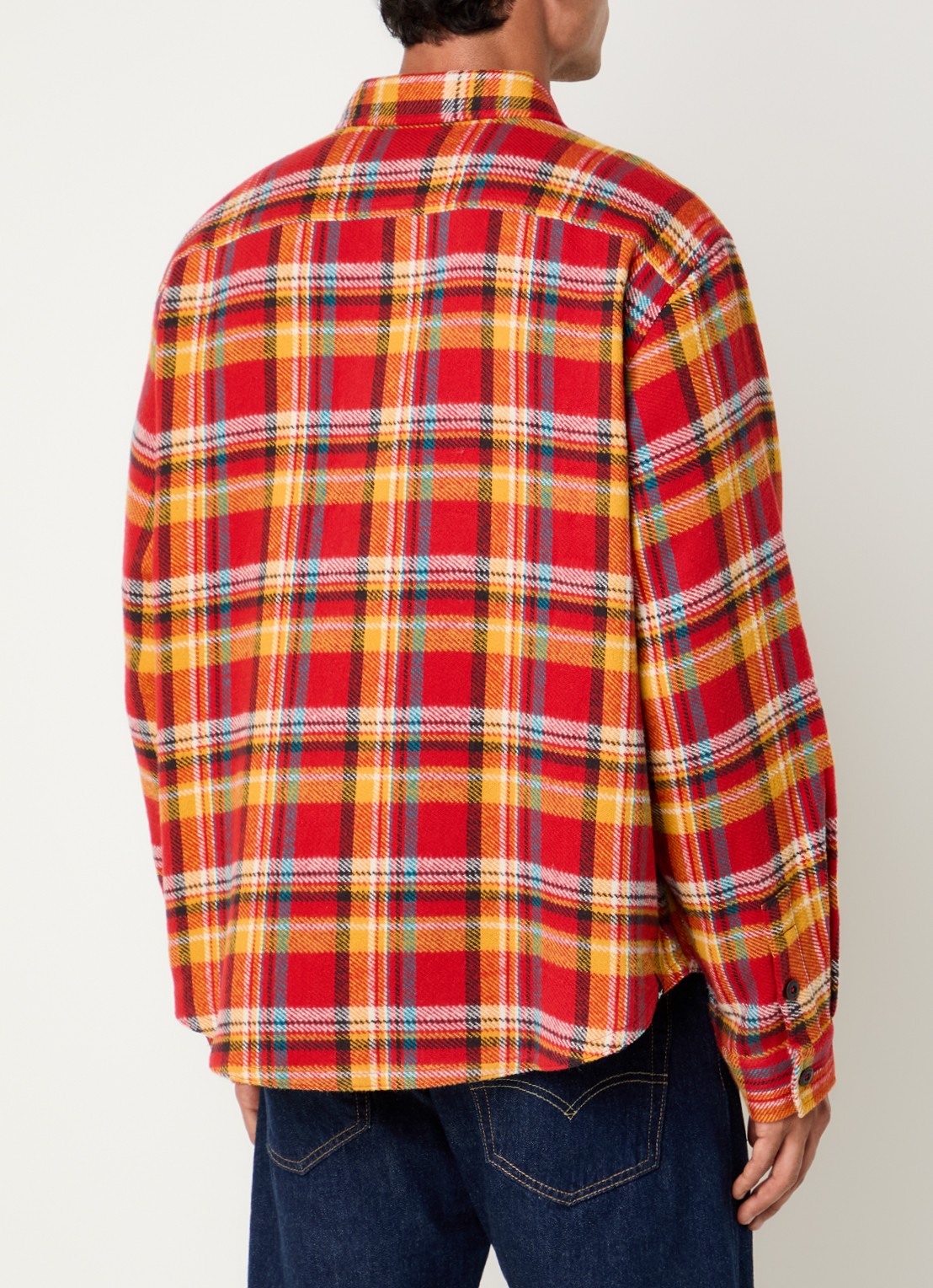 Denham Regular fit overshirt met borstzakken - achterkant 2 rood