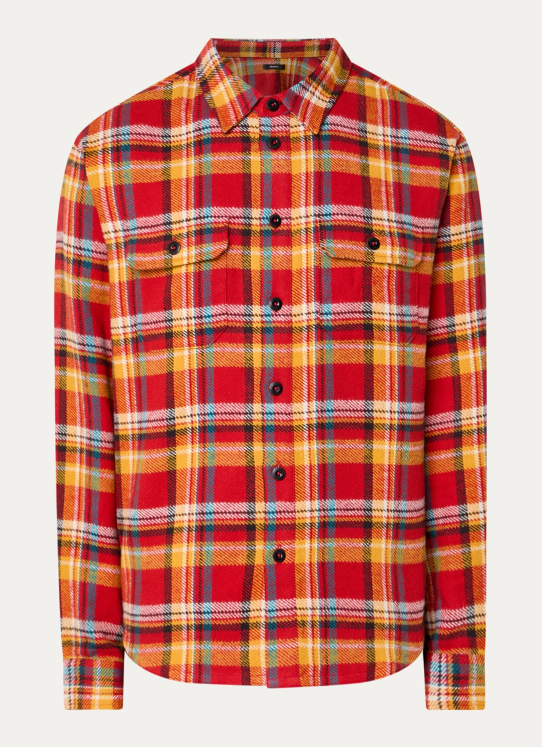 Denham Regular fit overshirt met borstzakken - voorkant 3 rood
