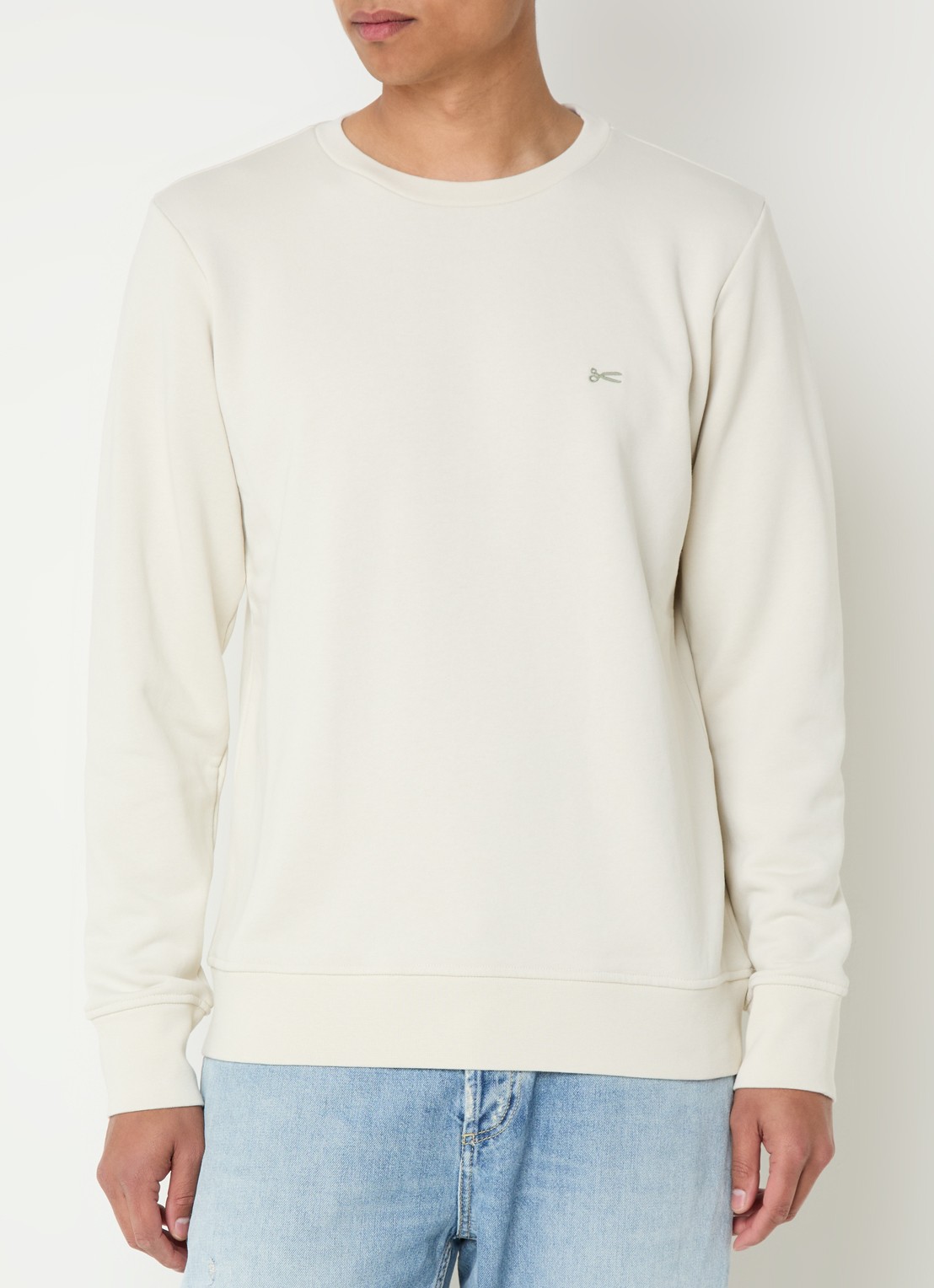 Denham Sweater met logo - detail 4 creme