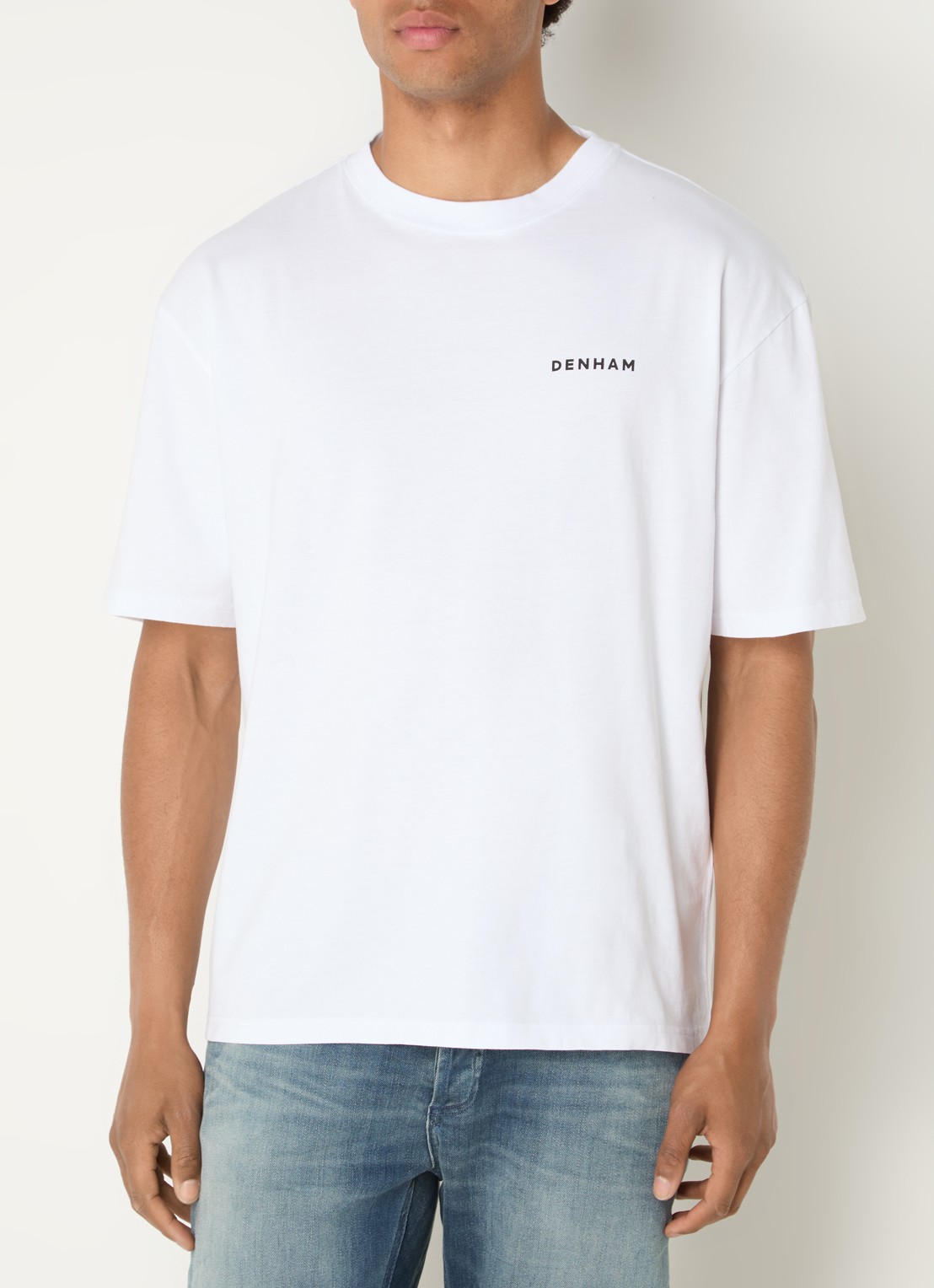 Denham Yatai T-shirt met logo- en backprint - achterkant 3 wit