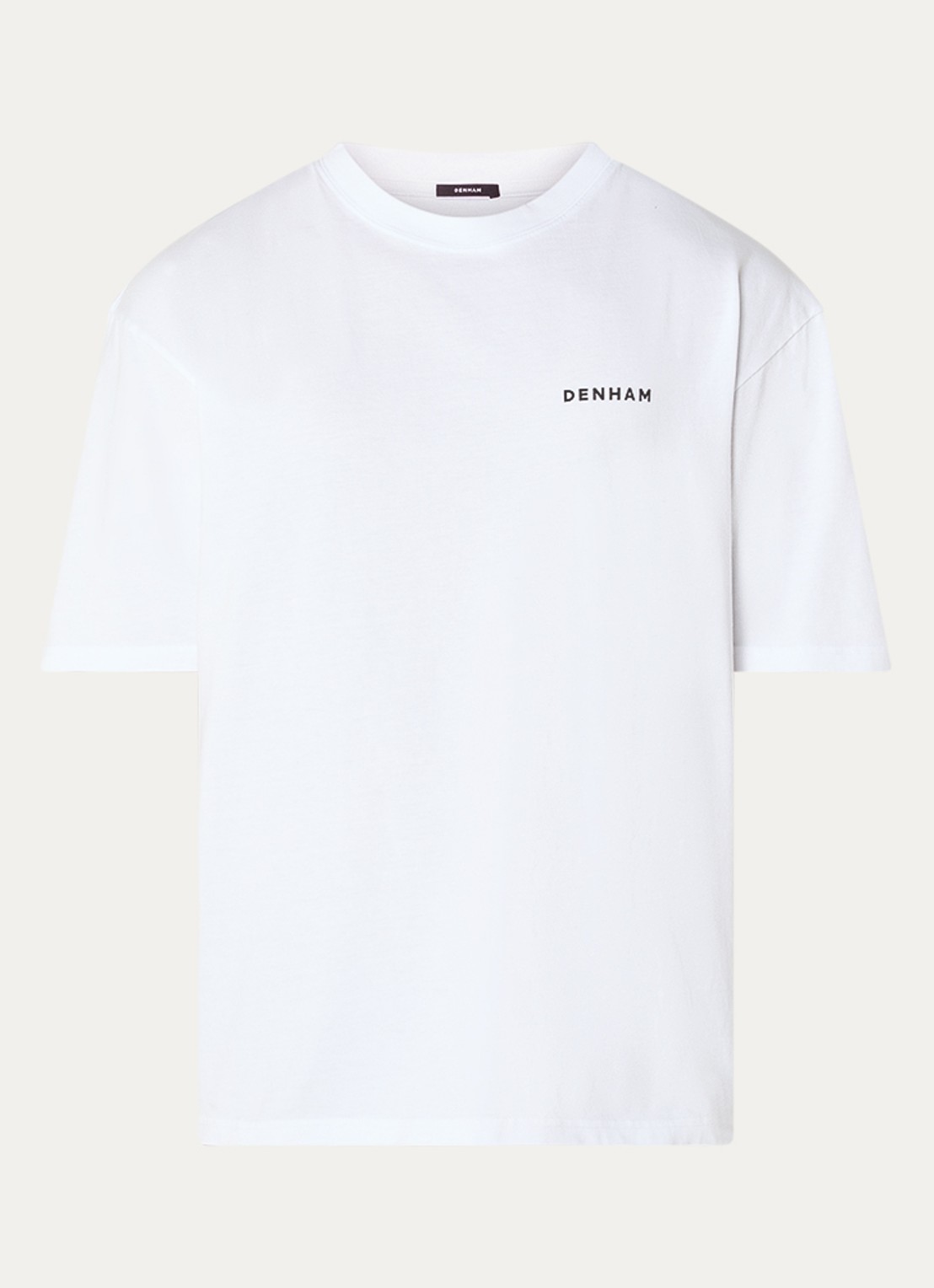 Denham Yatai T-shirt met logo- en backprint - voorkant wit