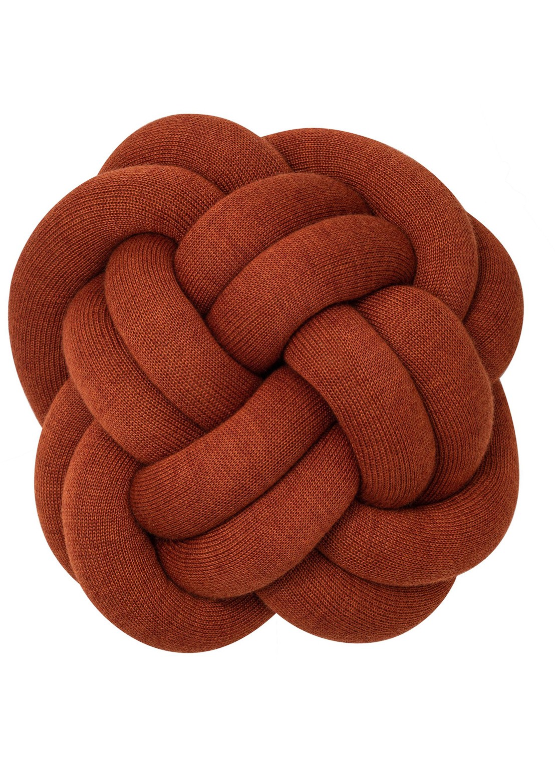 Design House Stockholm Knot sierkussen 30 x 30 cm - voorkant roodbruin