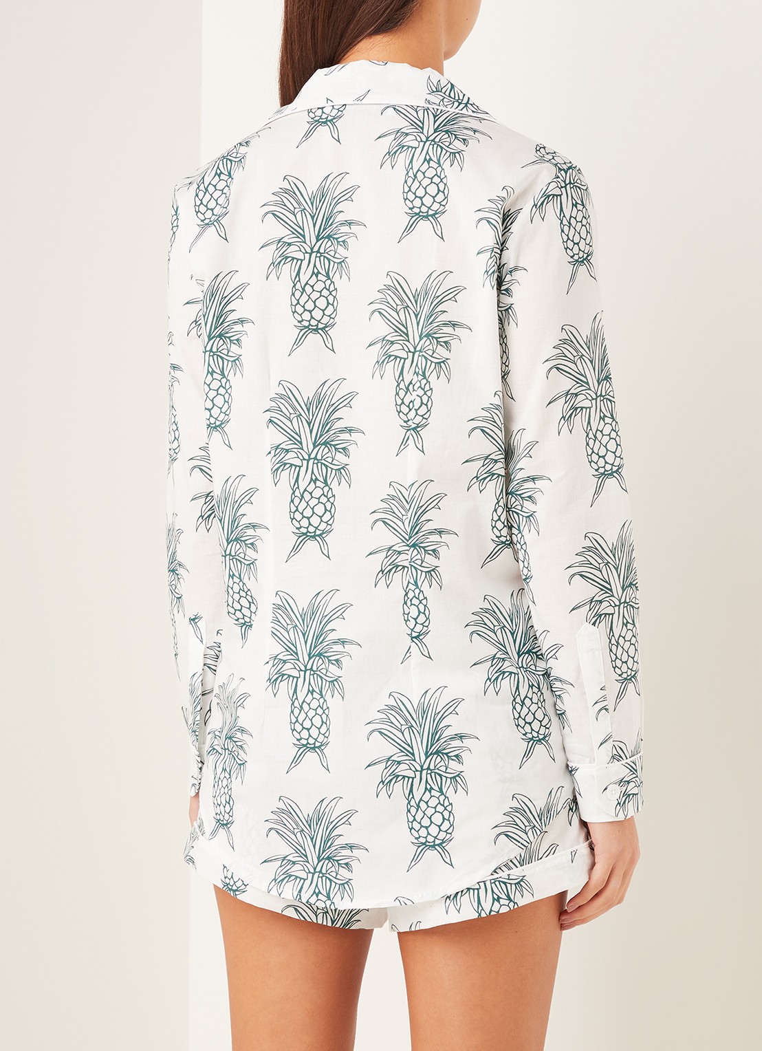 Desmond & Dempsey Howie pyjamaset met print - achterkant wit