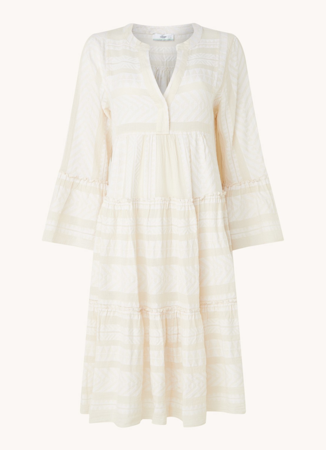 Devotion Ella mini tuniekjurk met print - voorkant 2 creme