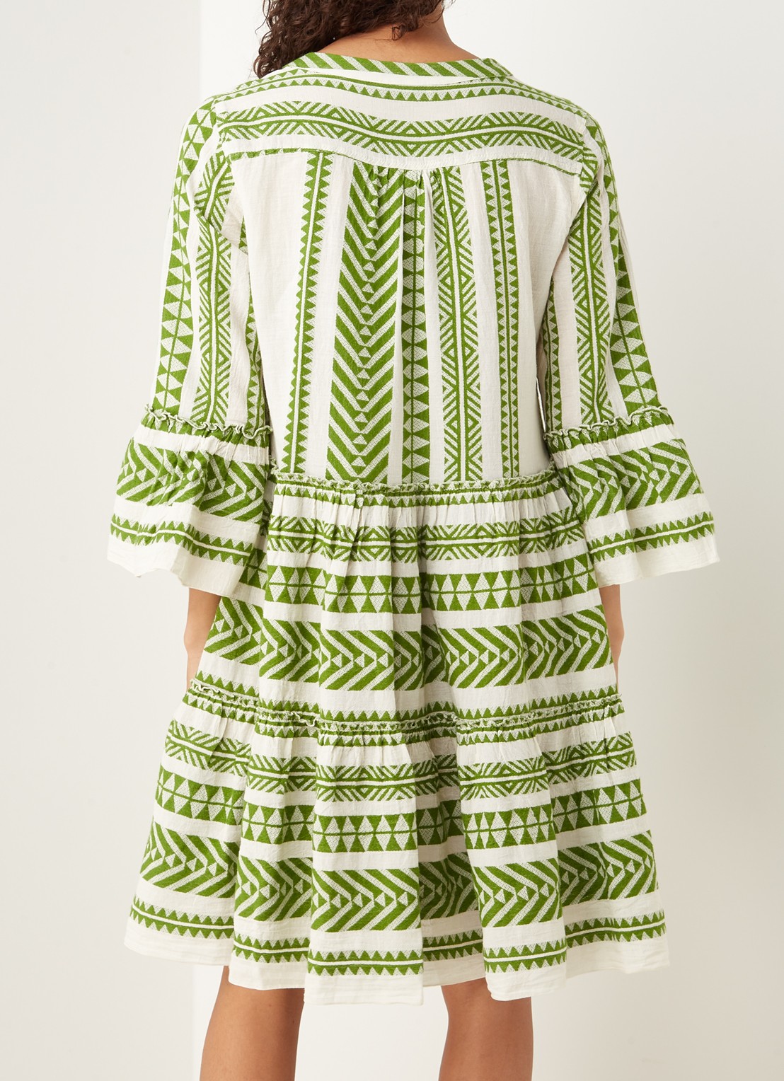 Devotion Ella mini tuniekjurk met print - achterkant 4 groen