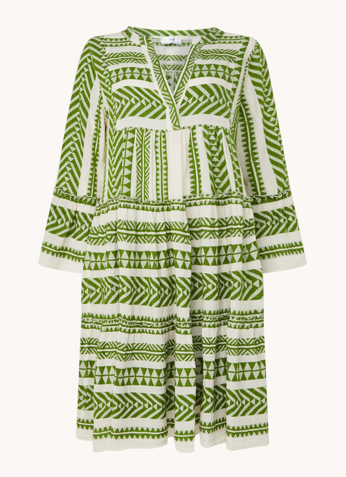 Devotion Ella mini tuniekjurk met print - voorkant 2 groen