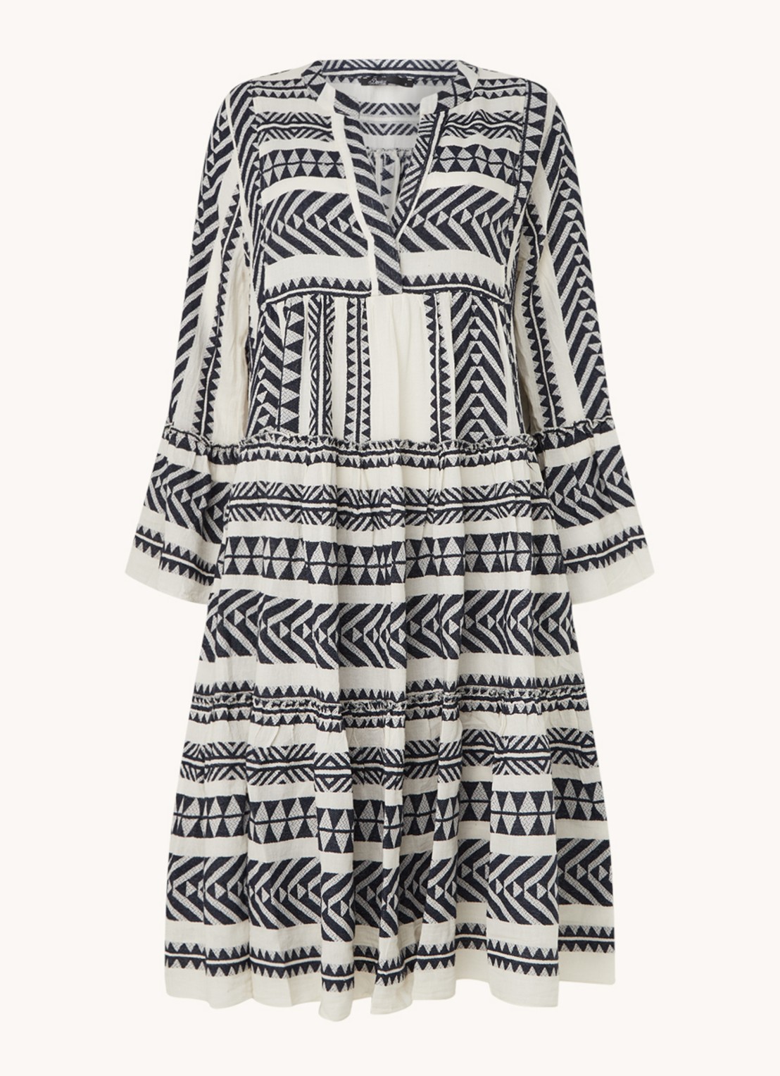 Devotion Ella mini tuniekjurk met print - voorkant 2 donkerblauw