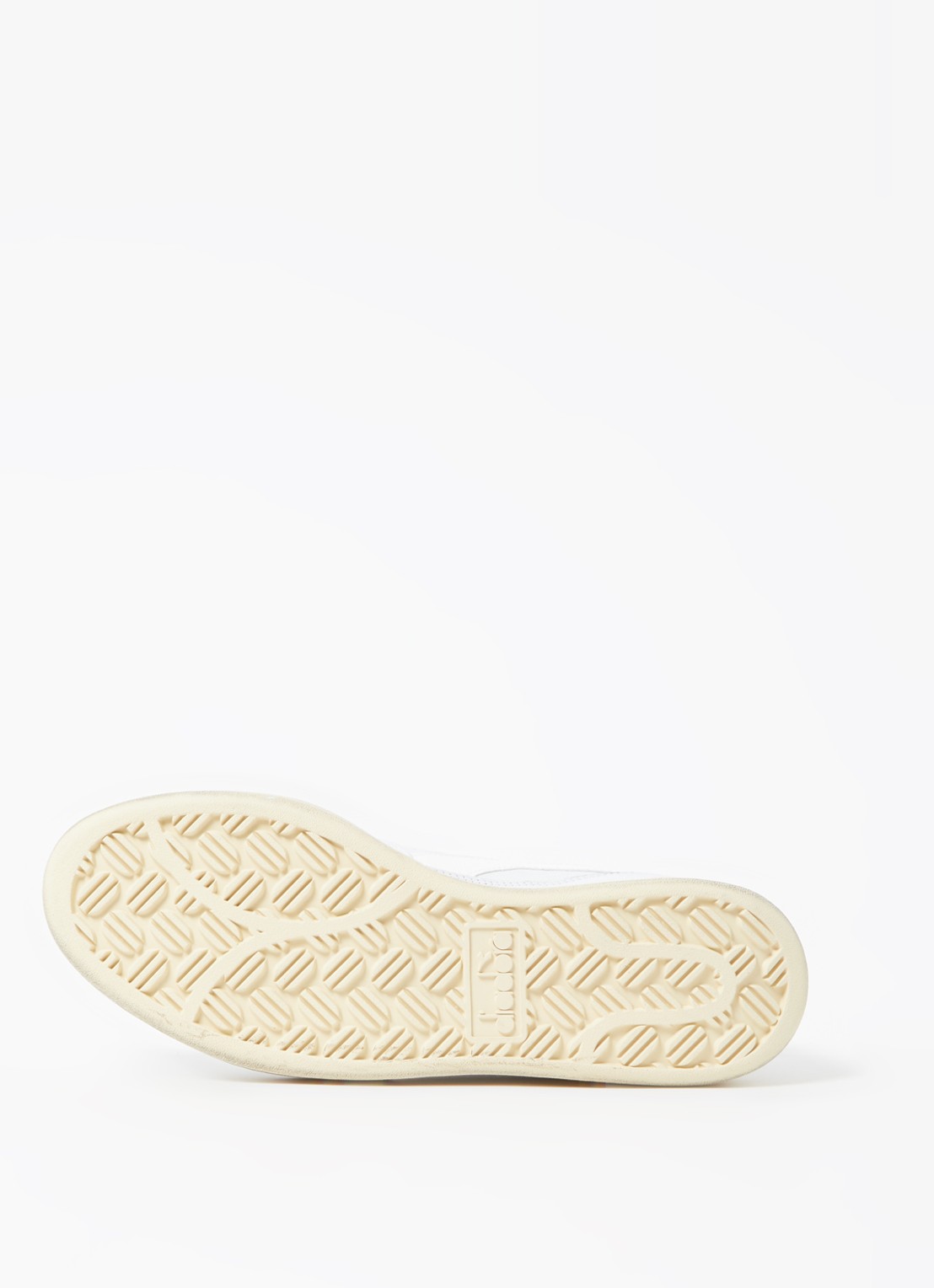 Diadora Mi Basket Used Low sneaker van leer - detail 4 gebroken wit
