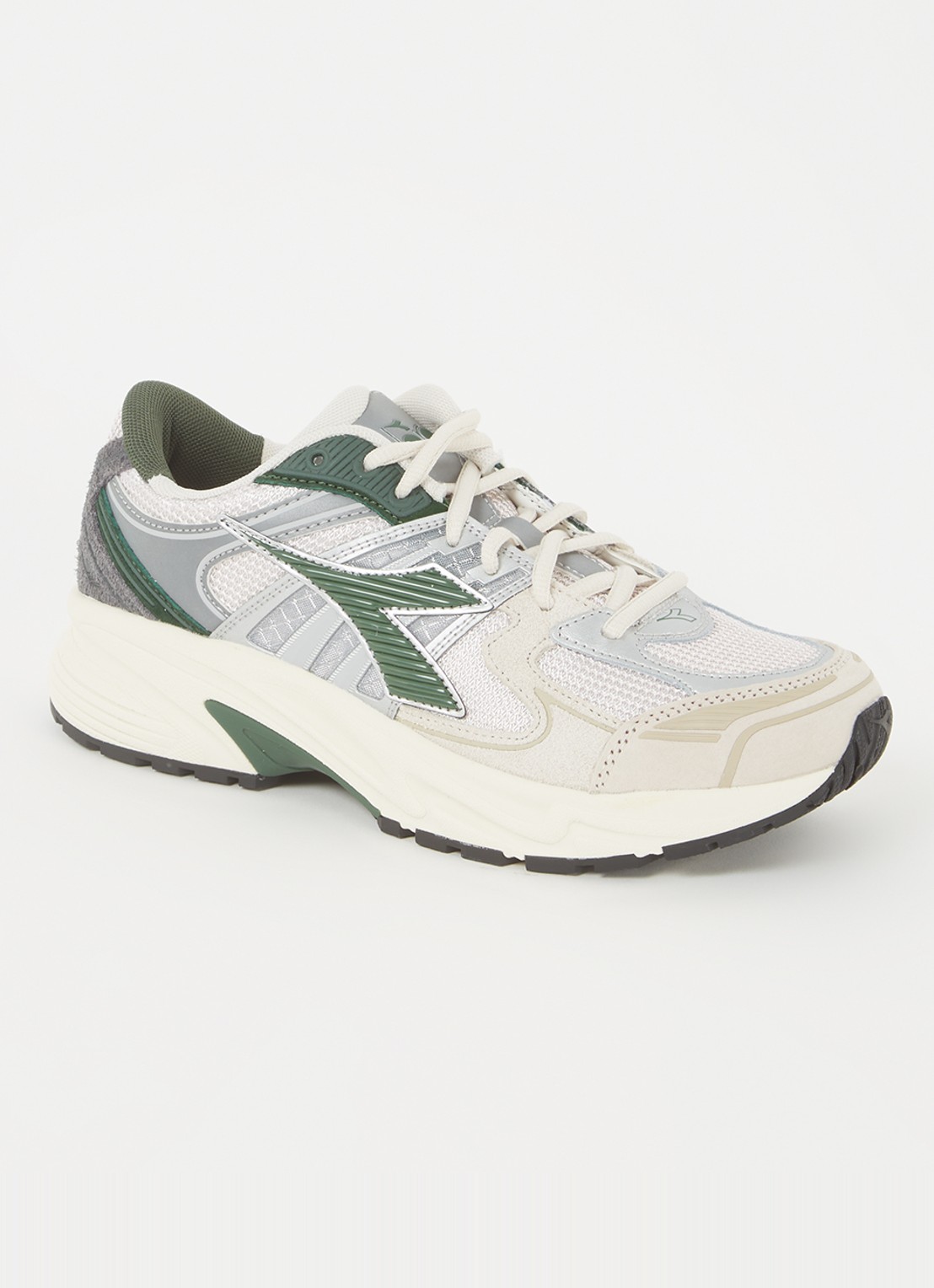 Diadora Mythos Star sneaker met suède details - voorkant 4 lichtgrijs
