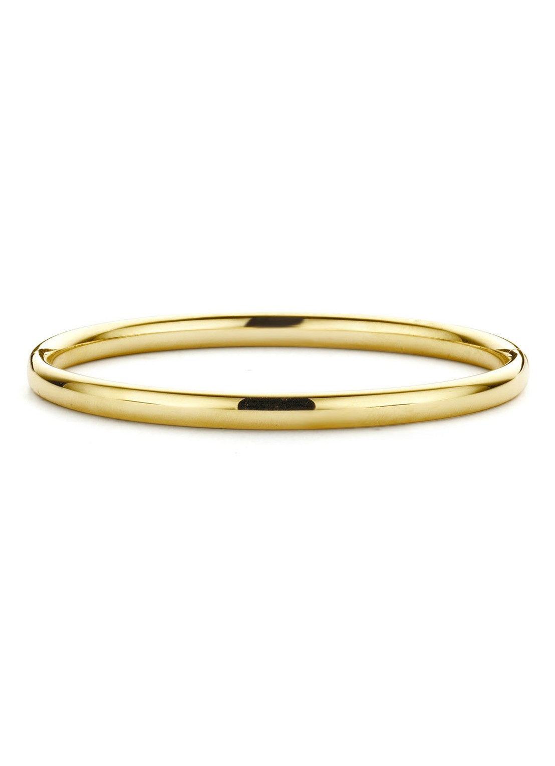 Diamond Point Bangle van 14 karaat geelgoud (M) - voorkant geelgoud