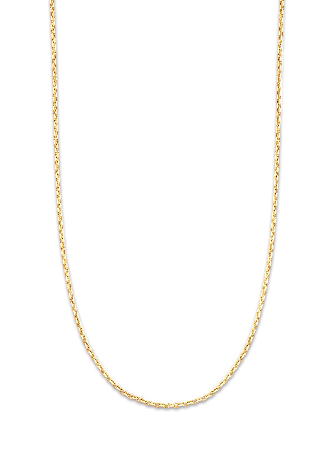 Diamond Point Geelgouden anker collier Timeless Treasures (42cm) - voorkant geelgoud