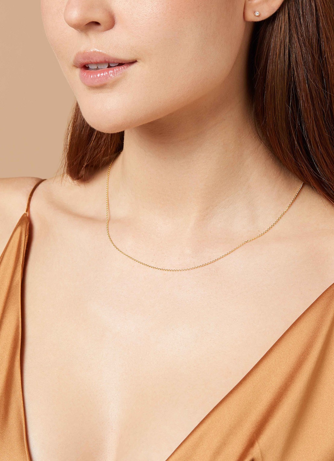 Diamond Point Geelgouden anker collier Timeless Treasures (50cm) - voorkant 3 geelgoud