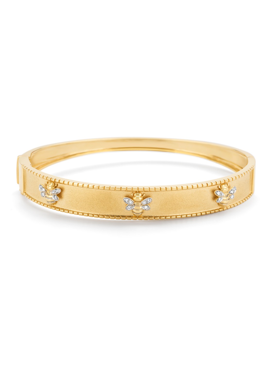 Diamond Point Geelgouden armband, 0.06 ct diamant, Queen Bee - voorkant geelgoud