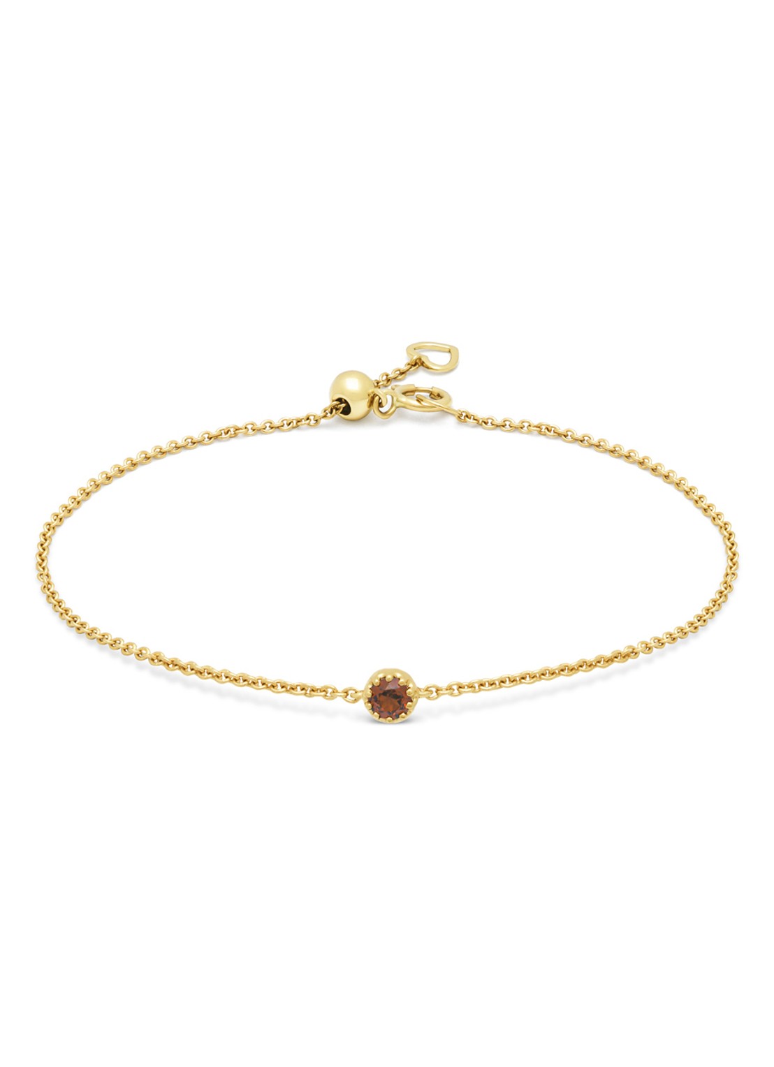 Diamond Point Geelgouden armband, 0.13 ct granaat, Joy - voorkant geelgoud