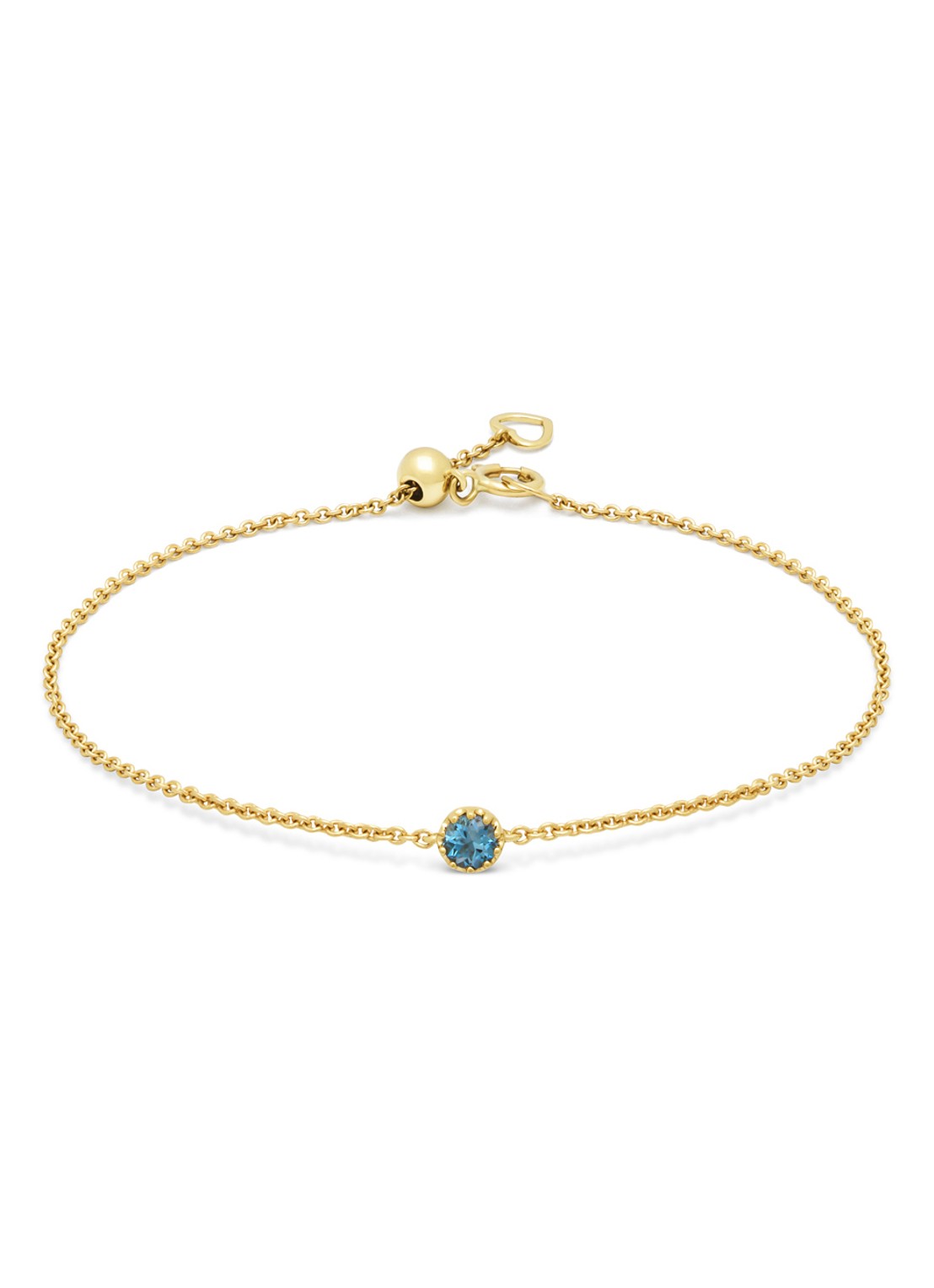 Diamond Point Geelgouden armband, 0.14 ct london topaas, Joy - voorkant geelgoud