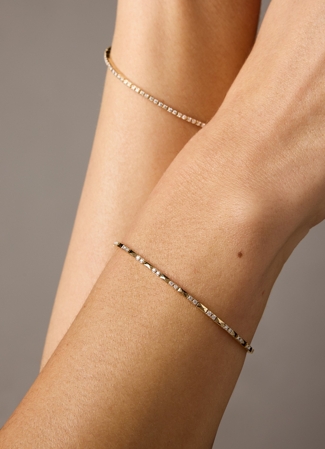 Diamond Point Geelgouden armband, 0.32 ct diamant, Ensemble - detail 2 geelgoud