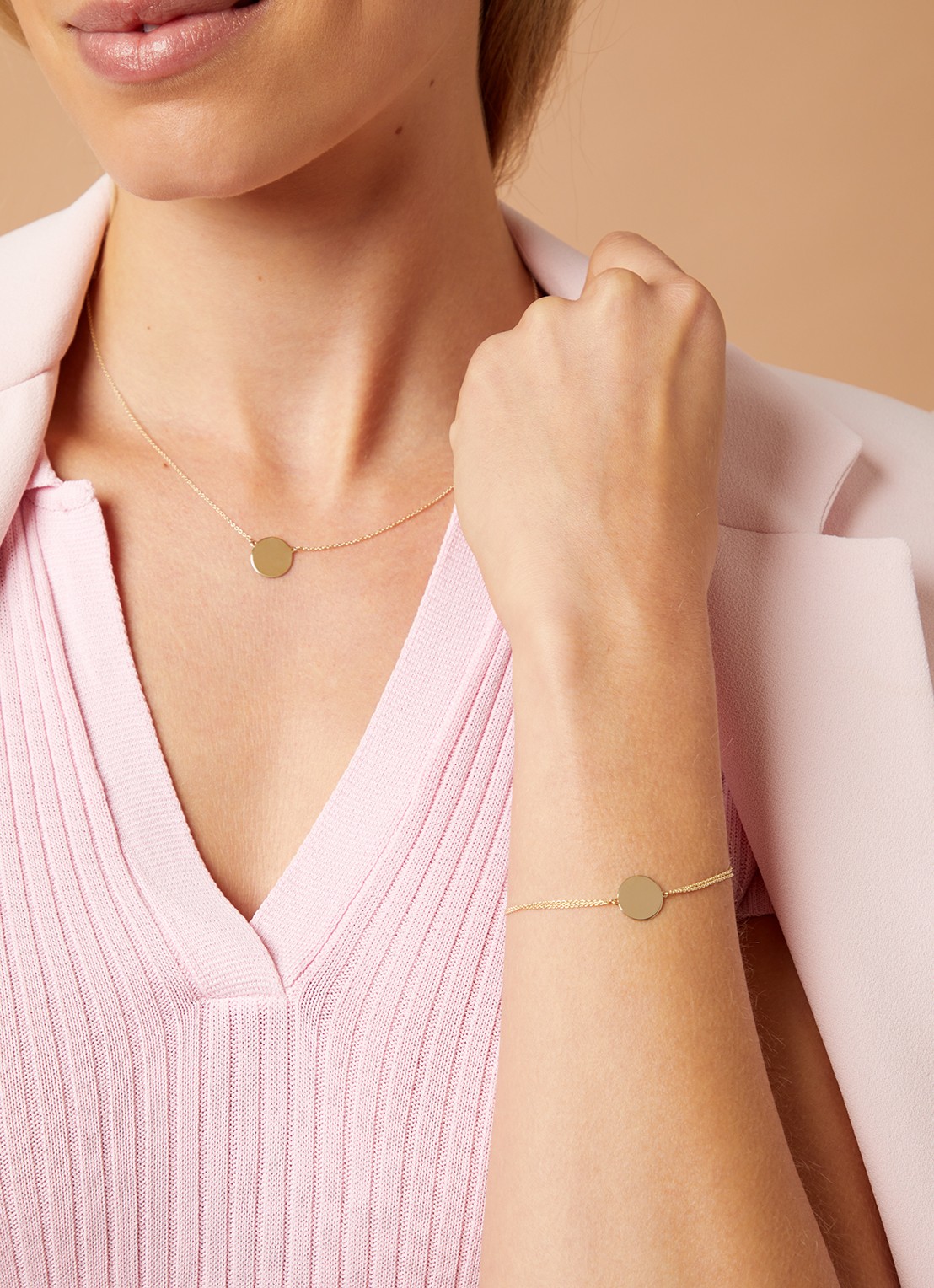 Diamond Point Geelgouden armband Marigold - voorkant 2 geelgoud