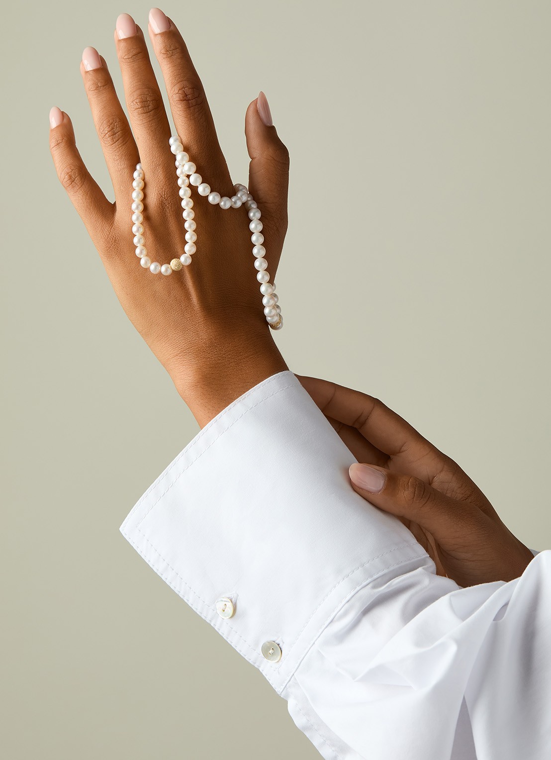 Diamond Point Geelgouden armband Rivièra - detail 3 wit