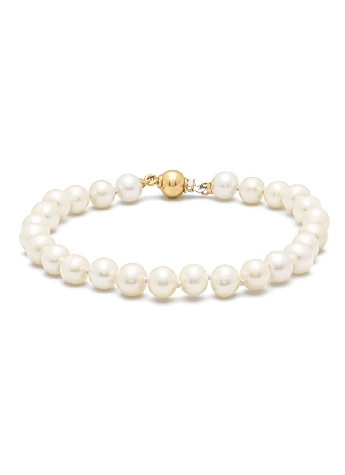 Diamond Point Geelgouden armband Rivièra - voorkant 2 wit