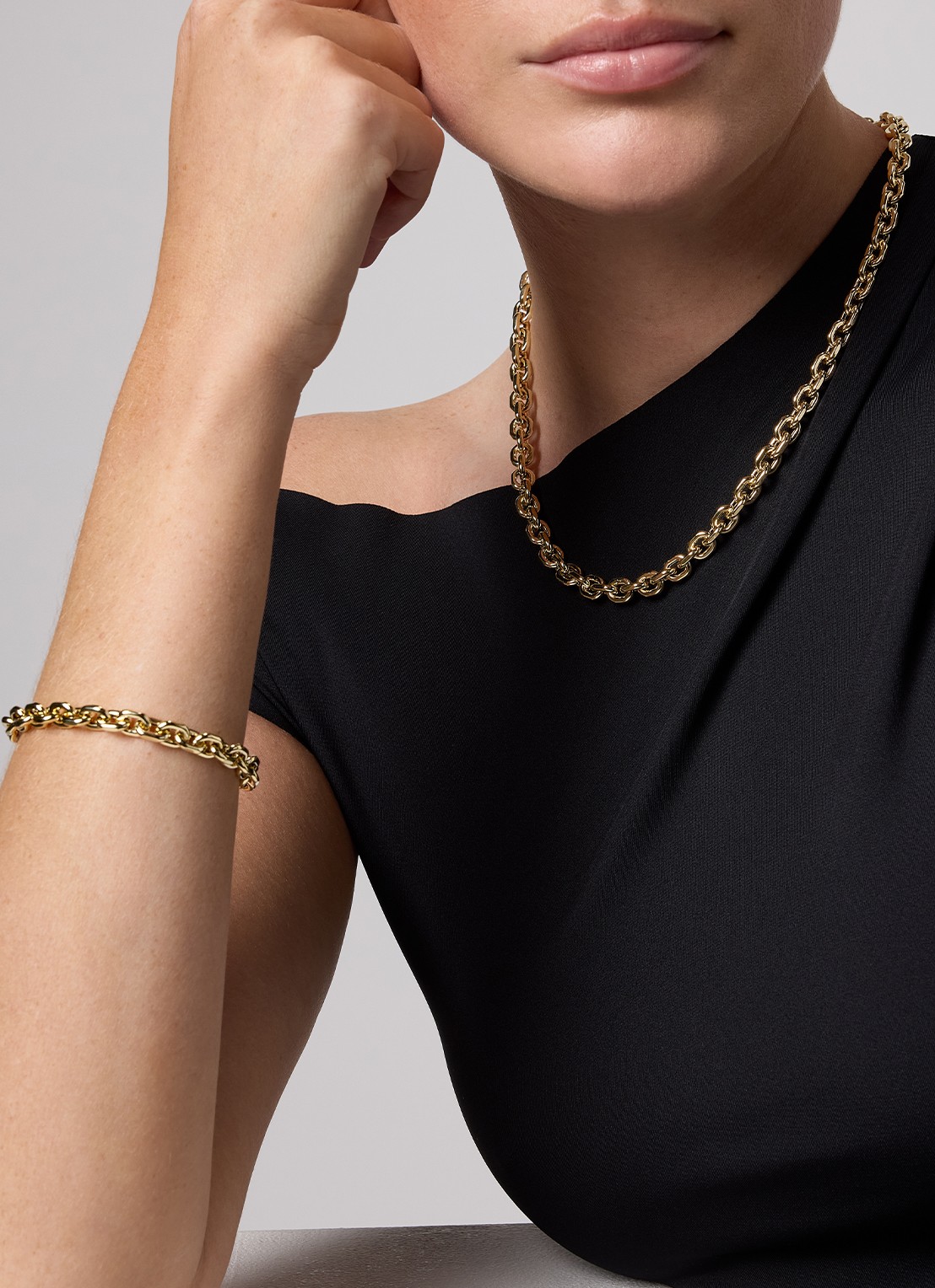 Diamond Point Geelgouden armband Timeless Treasures 18 cm - voorkant 2 geelgoud