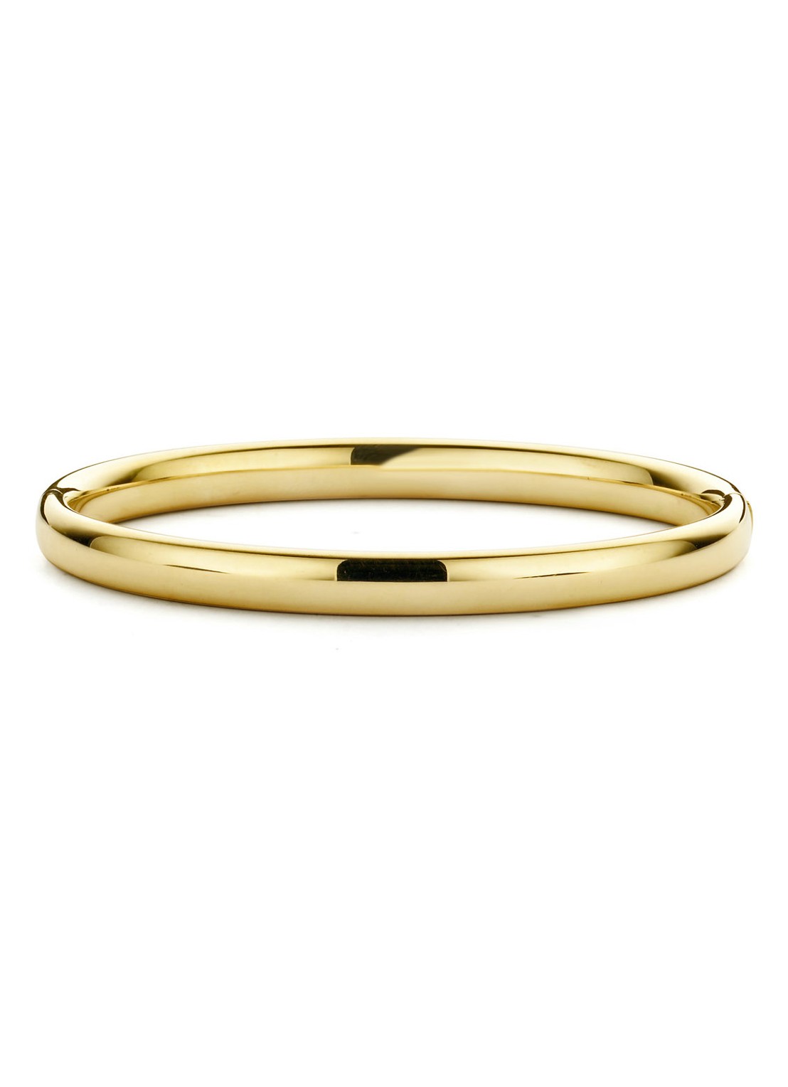 Diamond Point Geelgouden bangle (M) - voorkant geelgoud