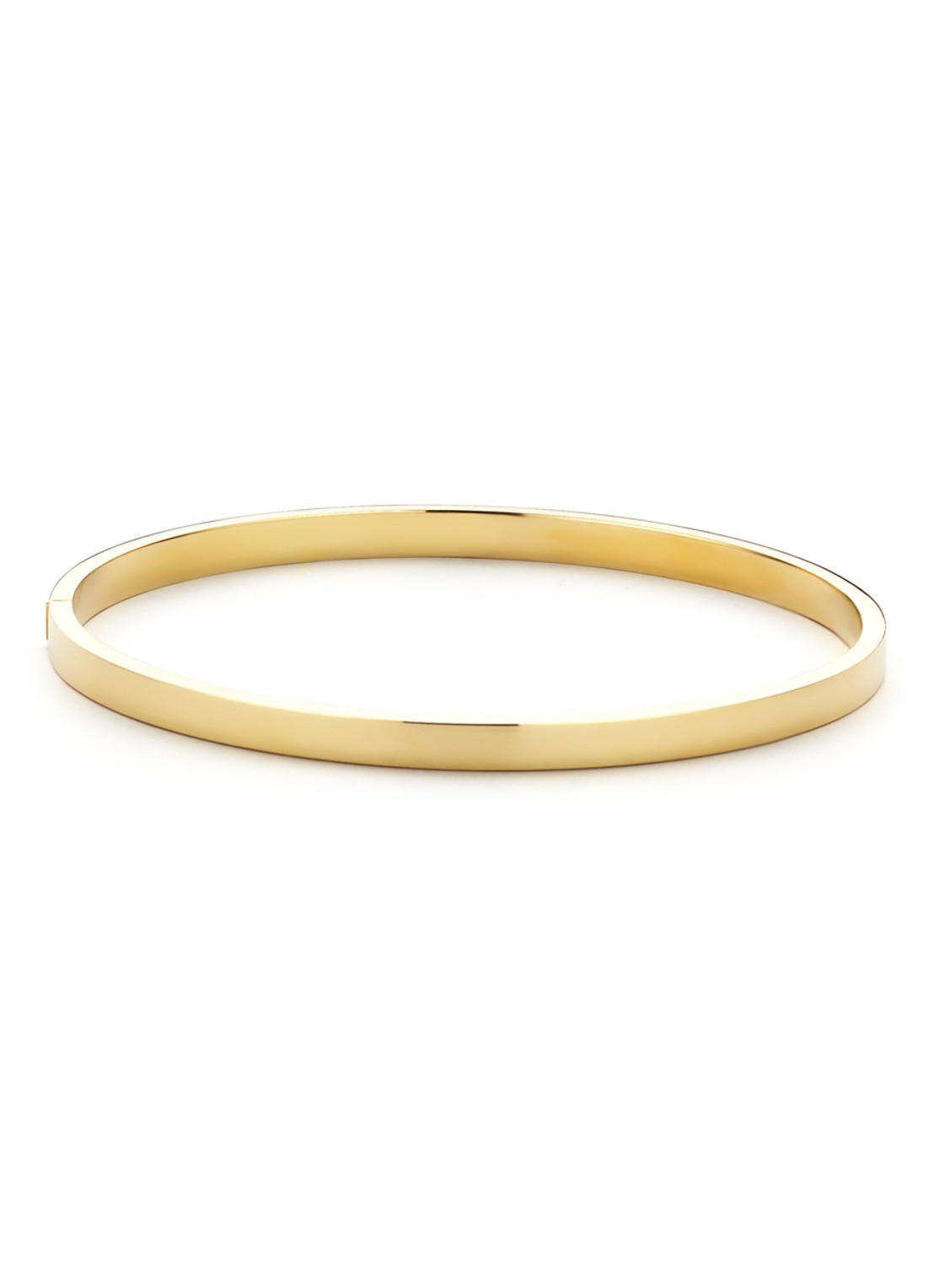 Diamond Point Geelgouden bangle (M) - voorkant geelgoud