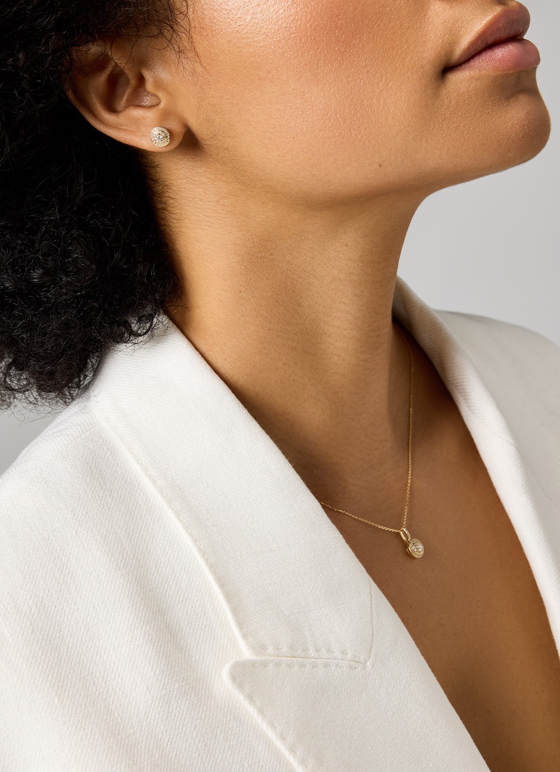 Diamond Point Geelgouden collier, 0.19 ct diamant, Petite Romance - achterkant 2 geelgoud