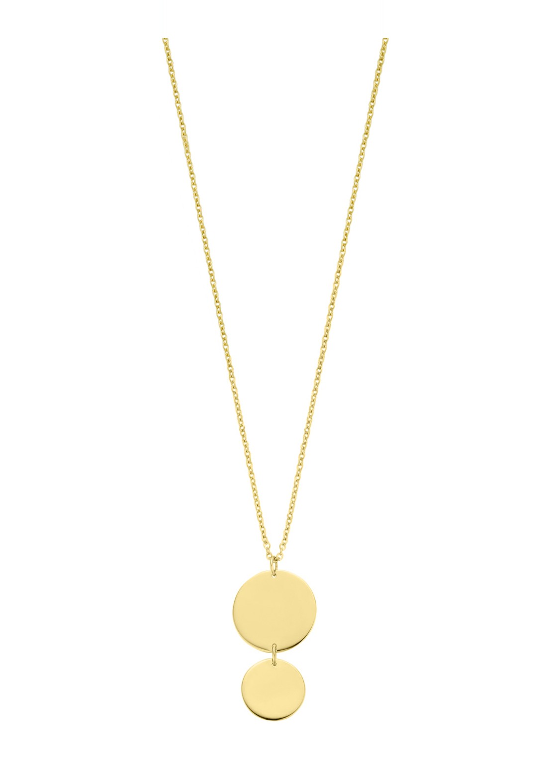 Diamond Point Geelgouden collier Marigold - voorkant geelgoud