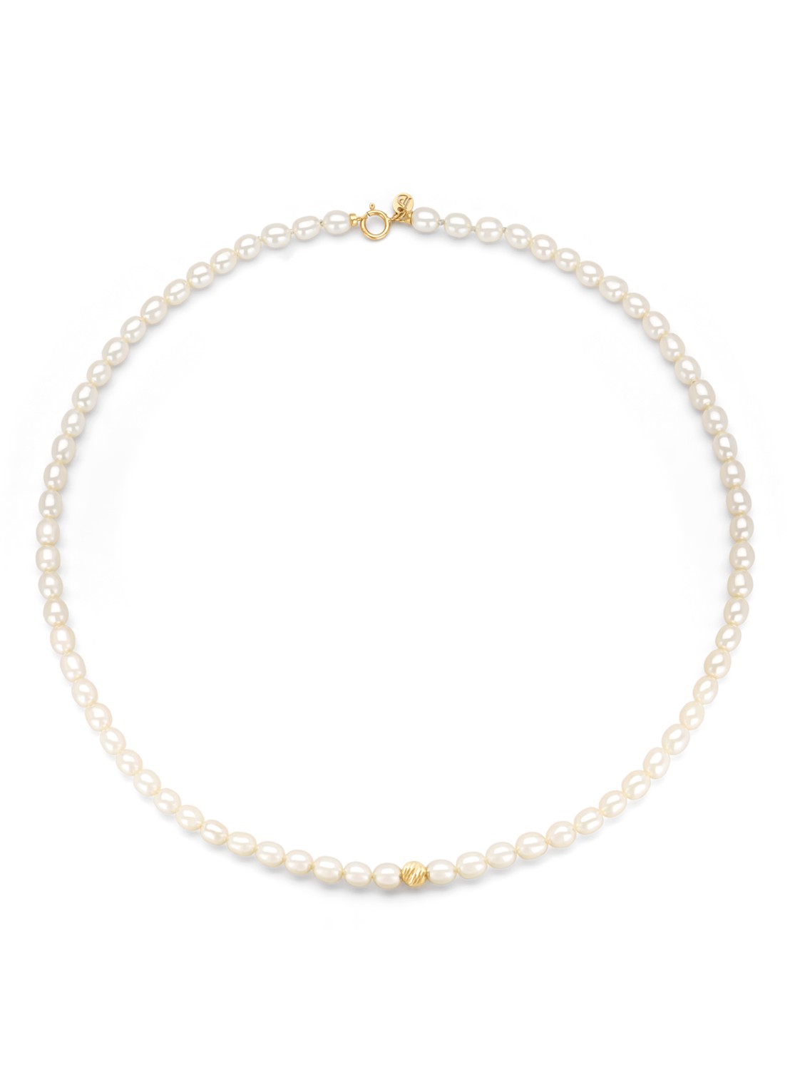 Diamond Point Geelgouden collier Rivièra - voorkant geelgoud
