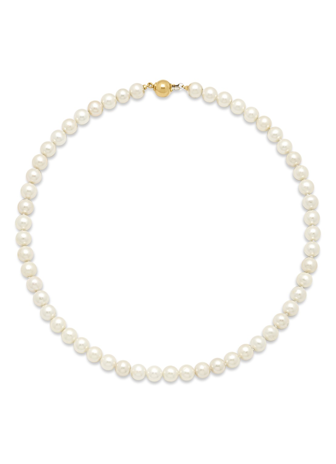 Diamond Point Geelgouden collier Rivièra - voorkant wit