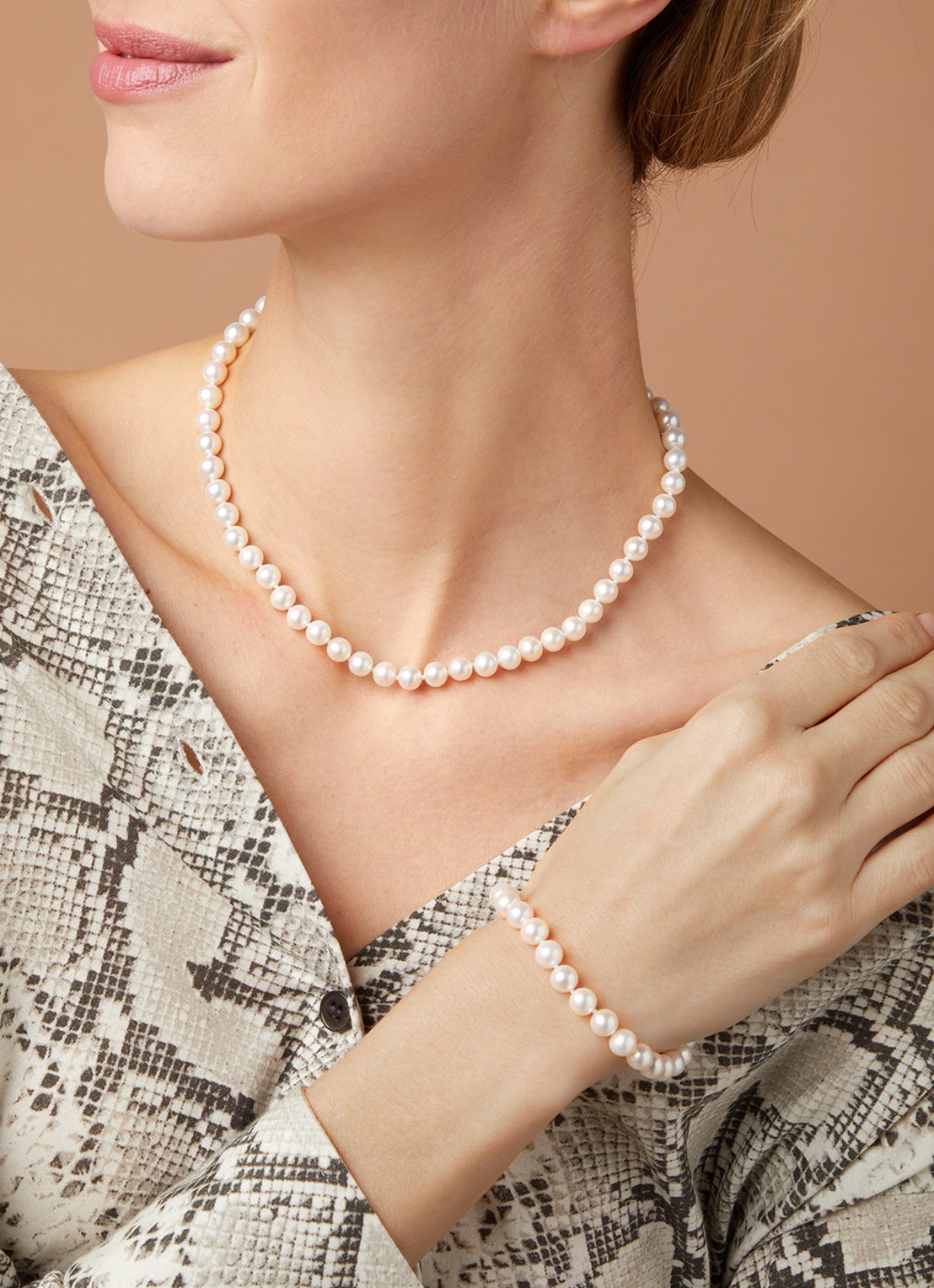 Diamond Point Geelgouden collier Rivièra - voorkant 2 wit