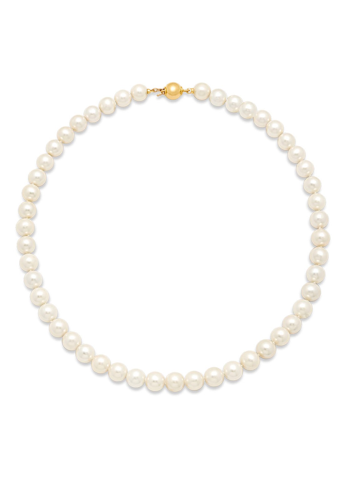 Diamond Point Geelgouden collier Rivièra - voorkant wit
