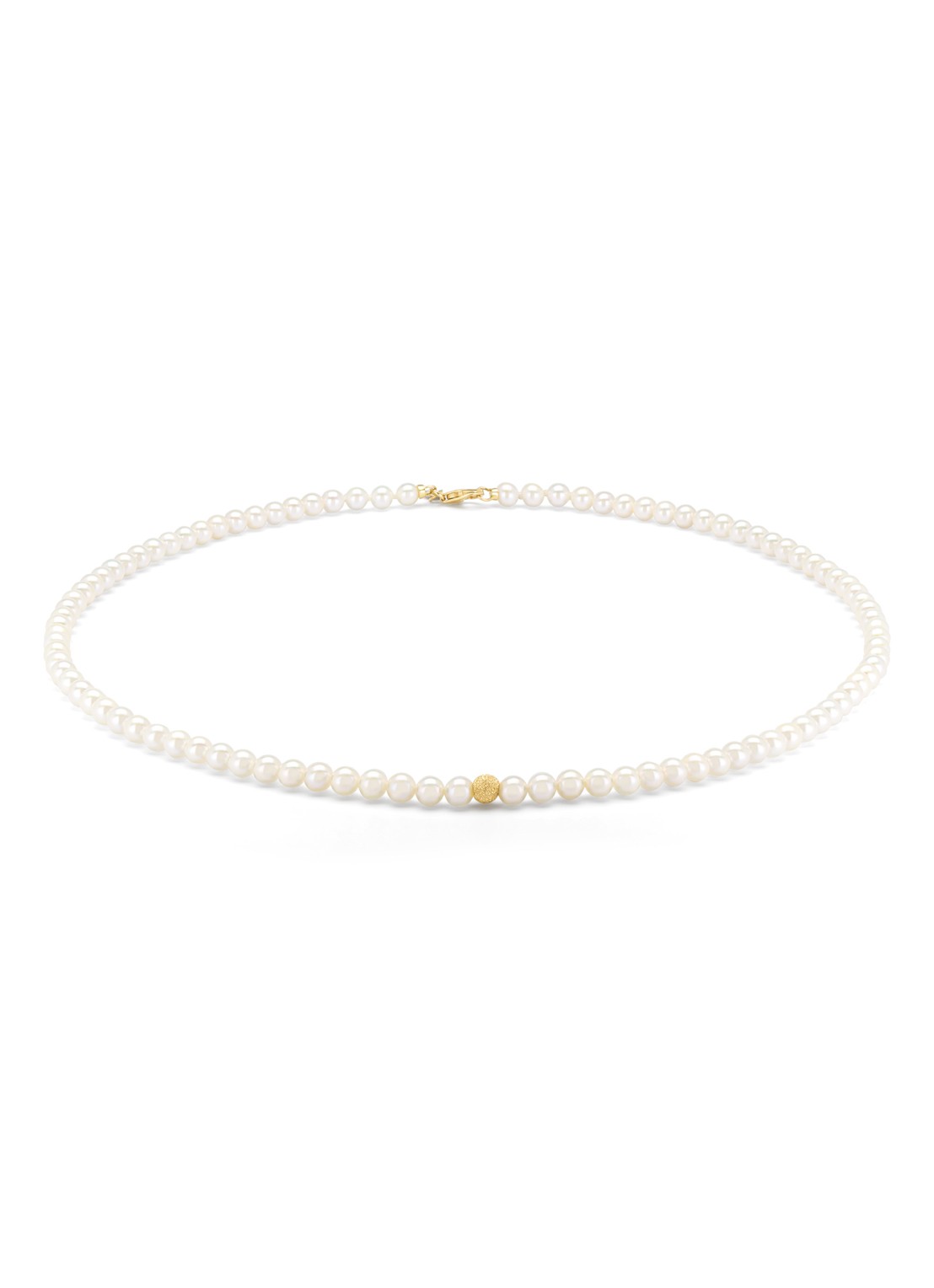 Diamond Point Geelgouden collier Rivièra - voorkant geelgoud