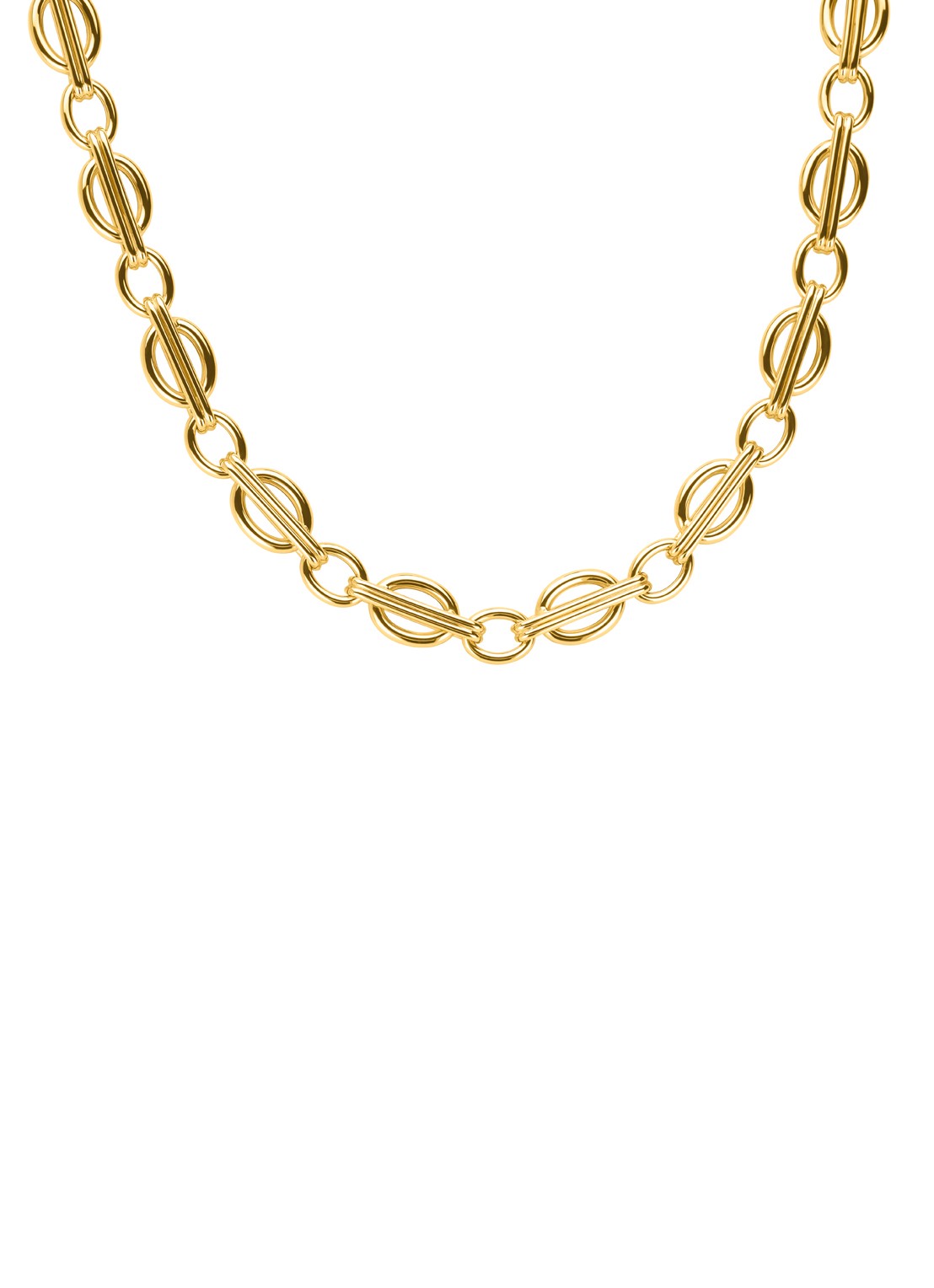 Diamond Point Geelgouden collier Timeless Treasures 45 cm - detail geelgoud
