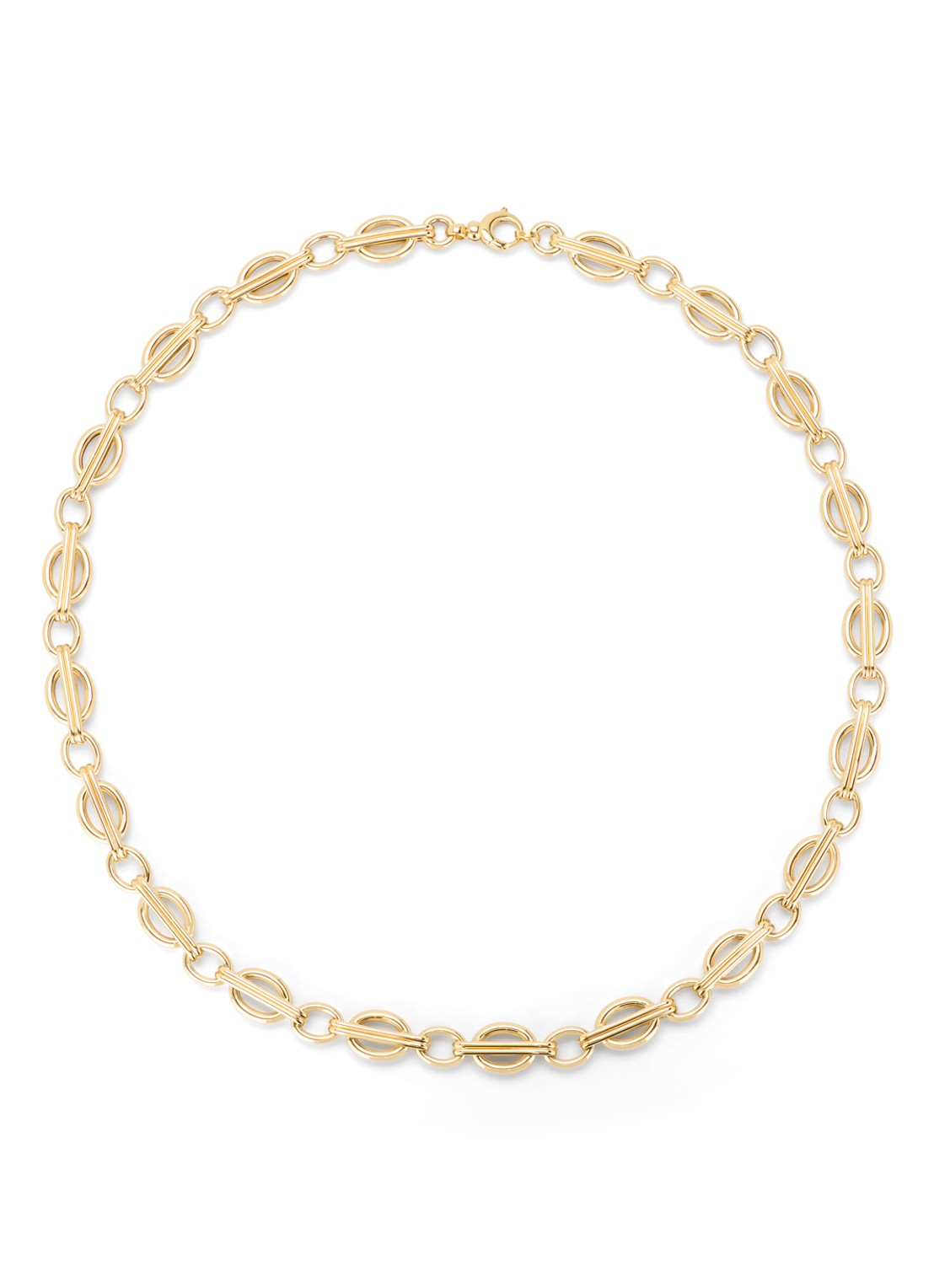 Diamond Point Geelgouden collier Timeless Treasures 45 cm - voorkant 3 geelgoud