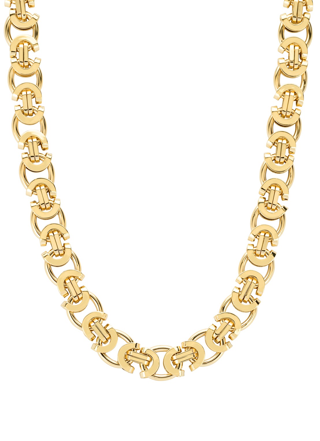 Diamond Point Geelgouden collier Timeless Treasures 45 cm - voorkant geelgoud