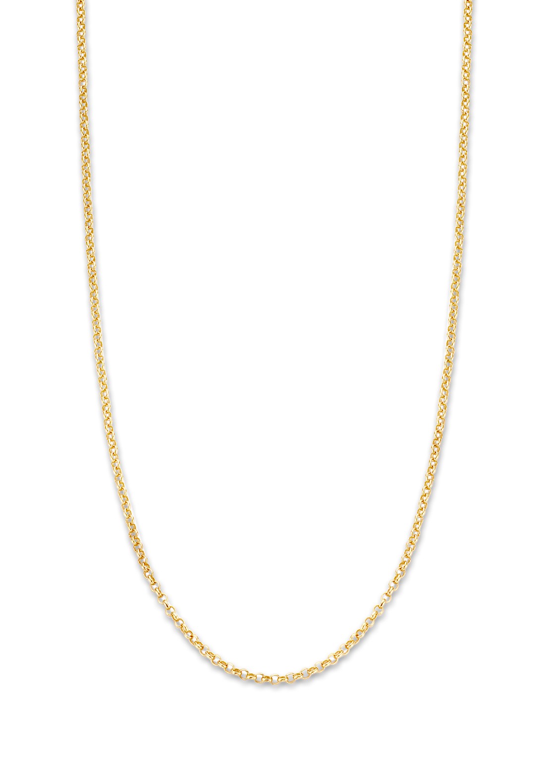 Diamond Point Geelgouden jasseron collier Timeless Treasures (42cm) - voorkant geelgoud