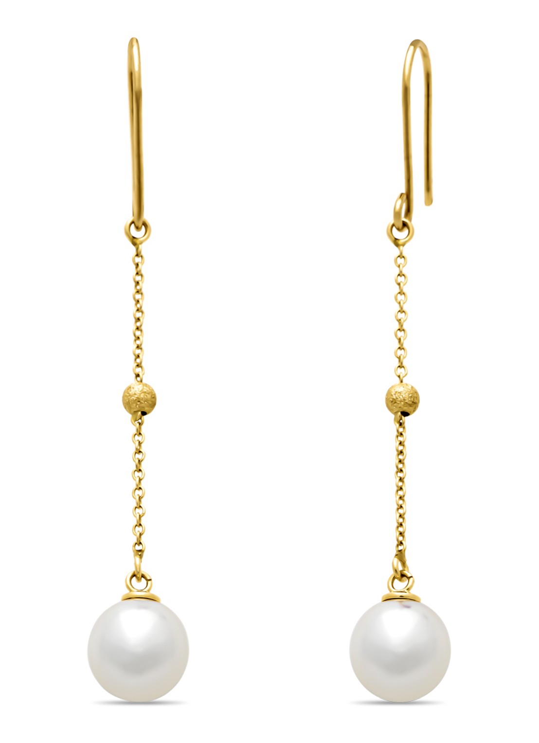 Diamond Point Geelgouden oorsieraden Rivièra - voorkant geelgoud